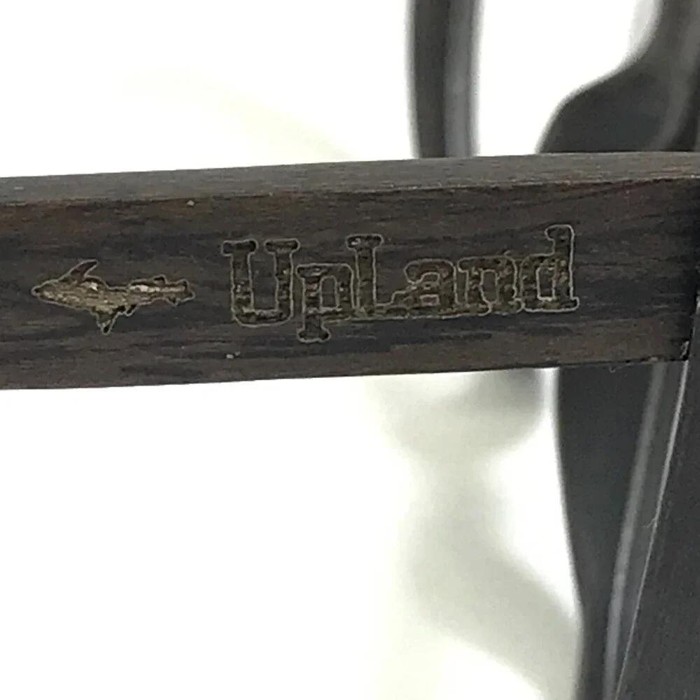 Upland Eyeglasses Frames Q355+M8 BOK Brown Wood Sharp Cat Eye 52-16-140